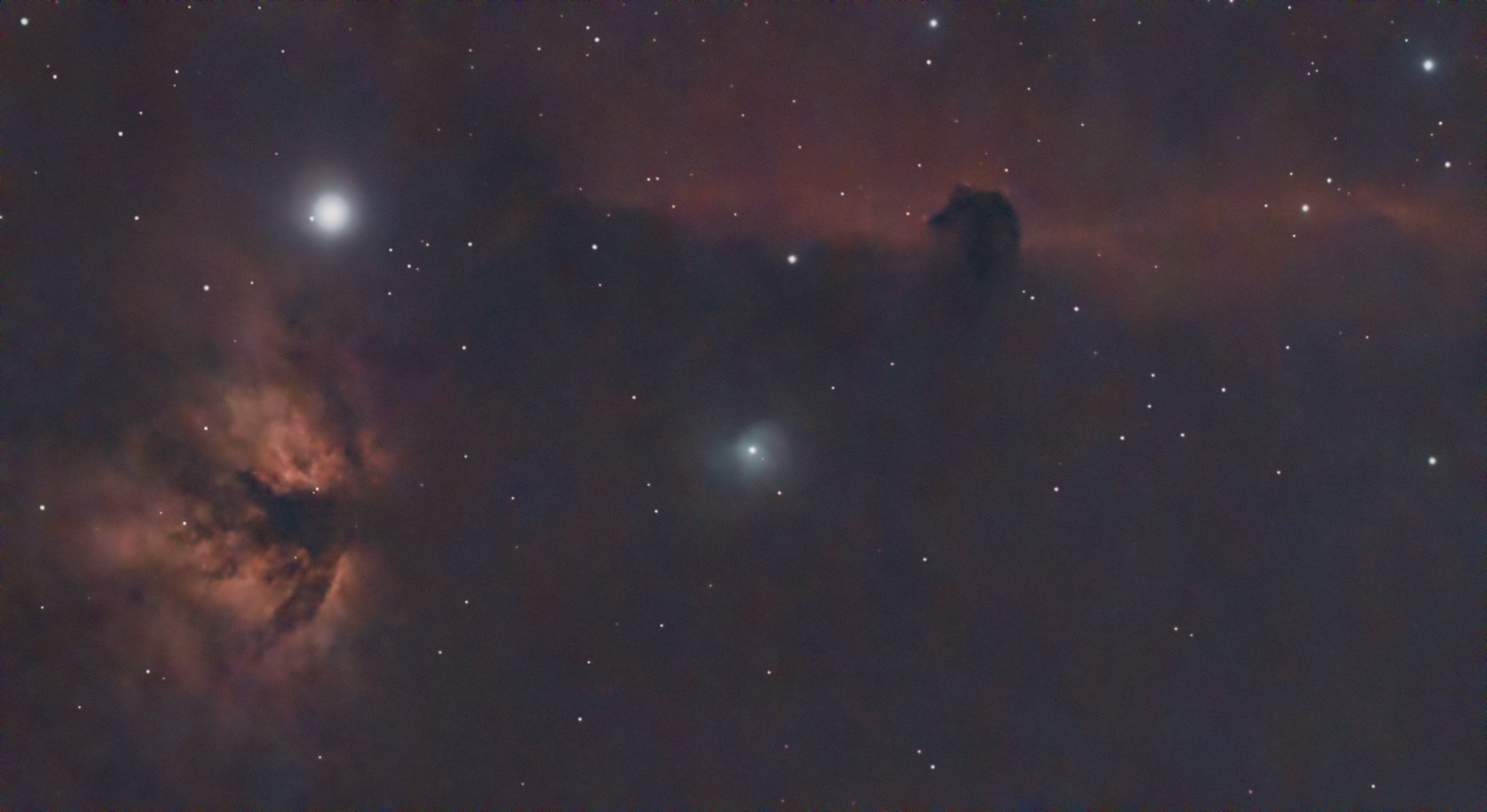 Horsehead Nebula and Flame Nebula
